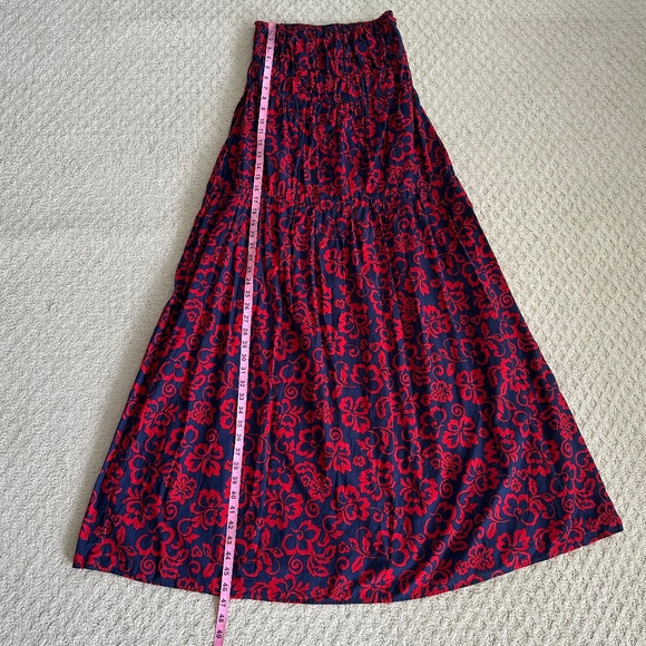 Anthropologie Sundry Aloha Floral Strapless Maxi Dress 1 (Small) Boho West Coast - Picture 14 of 15
